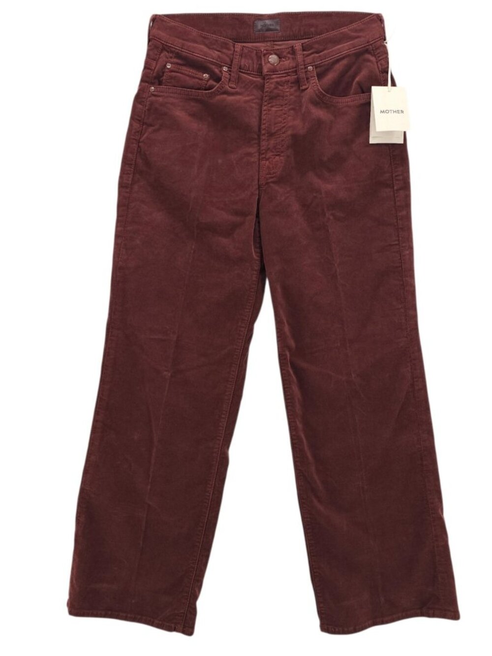 NWT MOTHER Mid Rise Maven Ankle Wide Leg Corduroy Pants Hopscotch Aztec Size 27